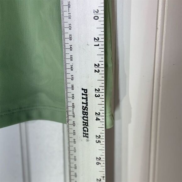 DKNY NWT Mint Green Mesh Wrap Top XL | Y2K Minimalist Layered V-Neck Blouse - Picture 5 of 8